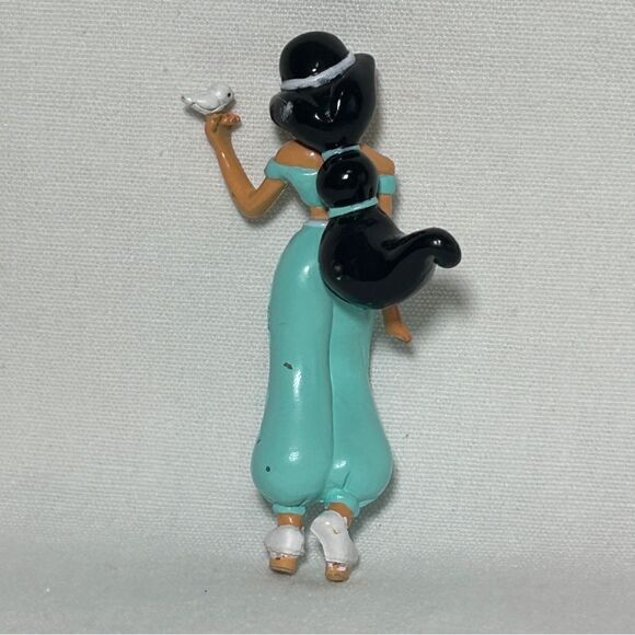 5 Disney Aladdin Mini Figures Princess Jasmine Monkey Sultan Tiger Lamp - Picture 4 of 11